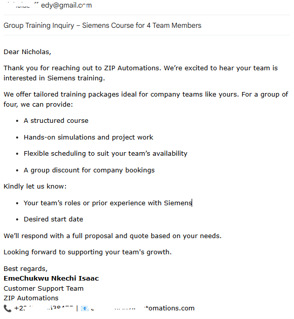 Customer Support Screenshot 1